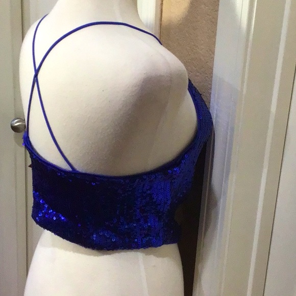 Haute Monde Royal Blue Crop Top - Picture 2 of 9